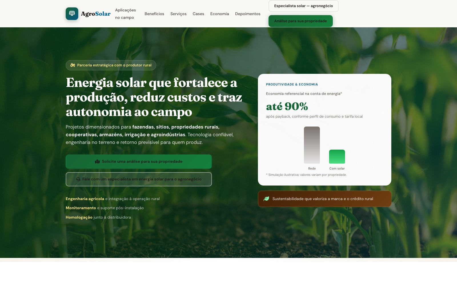 Prévia do template AgroSolar