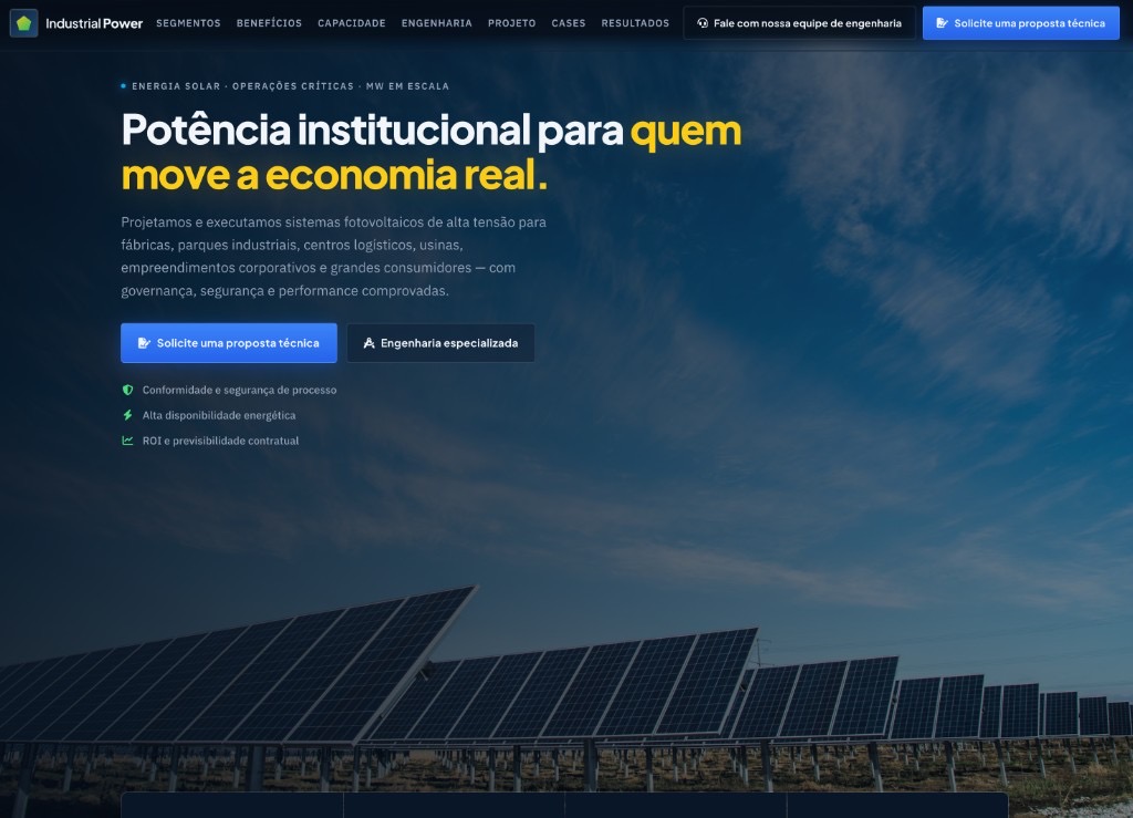 Prévia do template Industrial Power