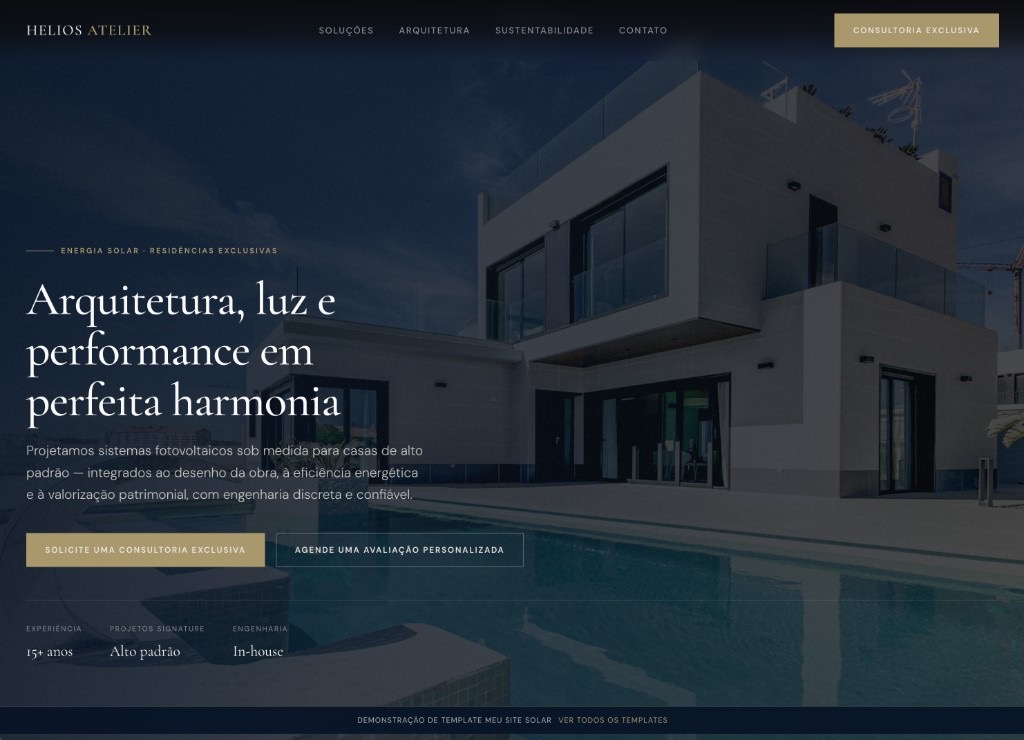 Prévia do template SolarHome Premium